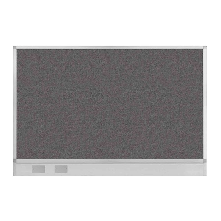 Versare Hush Panel Configurable Cubicle Partition 6' x 4' Charcoal Gray Fabric w/ Cable Channel 1855647